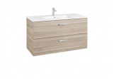 Set łazienkowy Roca Unik Victoria Basic, 100x46cm, 2 szuflady, Birke