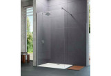 Wand walk-in Huppe Design Pure, 750mm, Glas 6mm, stabilizator skośny, Anti-Plaque, Profil silbern matt