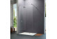 Wand walk-in Huppe Design Pure, 750mm, stabilizator skośny, Anti-Plaque, Profil silbern matt