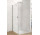 Seitenwand für Schwingtür Huppe Aura Pure, 750mm, montaż auf der Duschwanne, Anti-Plaque, silbern profil