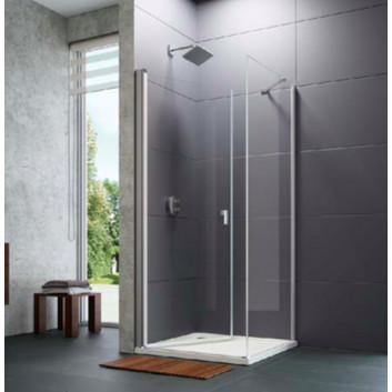 Schwingtür Huppe Design pure Viereck, 800mm, uniwersalne, Anti-Plaque, profil Chrom eloxal