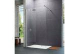 Wand walk-in Huppe Design Pure, 750mm, stabilizator skośny, Anti-Plaque, Profil silbern matt