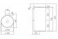 Waschtisch freistehend Alape Unisono KE-Series, rund, 325mm, zur Wandmontage, ohne Überlauf, łatwa w pielęgnacji, WT.RX325.KE, weiß