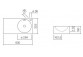 Wandwaschtisch Alape Scopio IC-Series, rechteckig, 600x325mm, z Überlauf, Hahnloch, Ablage rechts, WT.IC600H.L, weiß