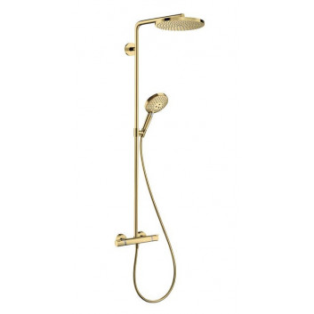 Dusch-set Hansgrohe Showerpipe Raindance Select S 240 1jet P, Armattur thermostatisch, schwarz matt