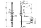 Waschtischarmatur Gessi Rilievo, stehend, Höhe 153mm, korek automatyczny, Chrom