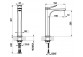 Waschtischarmatur Gessi Rilievo, stehend, Höhe 301mm, korek automatyczny, Chrom