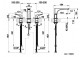 Waschtischarmatur Gessi Rilievo, stehend, mit 3 Anschlüssen, korek automatyczny, Chrom