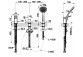 Wannenbatterie Gessi Rilievo, mit 3 Anschlüssen, 2 wyjścia wody, Dusch-Set, Chrom