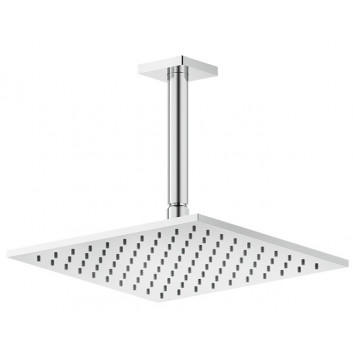 Kopfbrause Gessi Rilievo, quadratisch, 250x250mm, Arm Wand- 389mm, Chrom