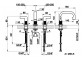 Waschtischarmatur mit 3 anschlüssen Gessi Inciso, stehend, Höhe 145mm, korek automatyczny, Chrom