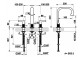 Waschtischarmatur mit 3 anschlüssen Gessi Inciso, stehend, Höhe 145mm, ohne Stöpsel, Chrom