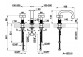 Waschtischarmatur mit 3 anschlüssen Gessi Inciso, stehend, Höhe 145mm, korek automatyczny, Chrom