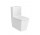 Becken stehend do kompaktu Roca Inspira Square Rimless, 64,5x37,5cm, Abfluss doppelt, bezkołnierzowa, weiß