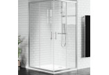 Tür Dusch- für die Kabine Novellini Zephyros A, 82-85cm, Schiebe-, Glas transparent, schwarz profil