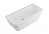 Badewanne freistehend zur Wandmontage Excellent Lila 2.0, 150x72cm, Acryl-, z Überlauf, weiß