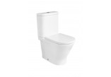 Becken für kompakt-wc WC Roca Gap Rimless Round, 65,5x37cm, bez kołnierza, Abfluss doppelt, weiß