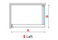 Duschkabine Walk-In Novellini Kaudra H+H Frame, 120x70cm, rechte Version, mit Ablage, weißes Profil matt