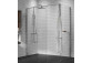 Duschkabine Walk-In Novellini Kaudra H+H Frame, 120x70cm, rechte Version, mit Ablage, weißes Profil matt