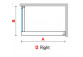 Duschkabine Walk-In Novellini Kaudra H+H Frame, 180x100cm, rechte Version, mit Halter Handtuch-, weißes Profil matt