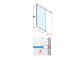 Duschkabine Walk-In Novellini Kaudra H+H Frame, 180x100cm, Version links, mit Ablage, profil schwarz matt
