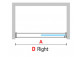 Duschkabine Walk-In Novellini Kaudra H+H Frame, 180x100cm, Version links, mit Ablage, profil schwarz matt