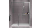 Duschkabine Walk-In Novellini Kaudra H+H Frame, 180x100cm, Version links, mit Ablage, profil schwarz matt