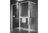 Duschwand Walk-In für die Nische Novellini Kaudra HN Frame, 180x200cm, rechte Version, weißes Profil matt