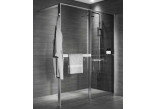 Duschwand Walk-In für die Nische Novellini Kaudra HN Frame, 180x200cm, rechte Version, weißes Profil matt