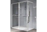 Duschwand Walk-In Novellini Kaudra HWZ2 Frame, 180x200cm, rechte Version, mit Halter Handtuch- i półką, weißes Profil matt