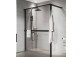 Duschwand Walk-In Novellini Kaudra HWL Frame, 220x200cm, rechte Version, z 2 półkami, weißes Profil matt