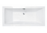 Badewanne rechteckig Besco Quadro Slim, 165x75cm, Acryl-, weiß