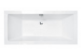 Badewanne rechteckig Besco Quadro Slim, 180x80cm, Acryl-, weiß