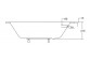 Badewanne rechteckig Besco Quadro Slim, 170x75cm, Acryl-, weiß