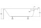 Badewanne rechteckig Besco Quadro Slim, 155x70cm, Acryl-, weiß