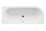 Asymmetrische badewanne Besco Avita, 160x75cm, rechte Version, Acryl-, weiß