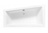 Asymmetrische badewanne Besco Intima, 150x85cm, Version links, Acryl-, weiß