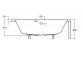 Asymmetrische badewanne Besco Avita, 160x75cm, Version links, Acryl-, weiß