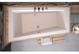 Asymmetrische badewanne Besco Intima Slim, 150x85cm, Version links, Acryl-, weiß