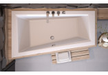 Asymmetrische badewanne Besco Intima Slim, 150x85cm, Version links, Acryl-, weiß