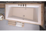 Asymmetrische badewanne Besco Intima Slim, 160x90cm, rechte Version, Acryl-, weiß
