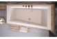 Asymmetrische badewanne Besco Avita Slim, 150x75cm, Version links, Acryl-, weiß