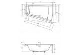 Asymmetrische badewanne Besco Intima Duo, 170x125cm, Version links, Acryl-, weiß