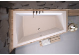 Asymmetrische badewanne Besco Intima Duo, 180x125cm, Version links, Acryl-, weiß
