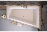 Asymmetrische badewanne Besco Intima Duo, 180x125cm, rechte Version, Acryl-, weiß