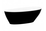 Badewanne freistehend Besco Goya B&W XS, 142x62cm, oval, schwarz/weiß
