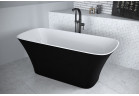 Badewanne freistehend Besco Assos B&W, 160x70cm, schwarz/weiß