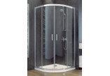 Duschkabine asymmetrisch Besco Modern 185, 120x90cm, Glas transparent, profil Chrom