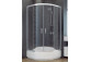 Duschkabine halbrund Besco Modern 185, 80x80cm, Glas transparent, profil Chrom