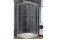 Duschkabine halbrund Besco Modern 185, 80x80cm, Glas transparent, profil Chrom